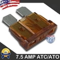 thumbnail image 2 of 100 PCS 7.5 AMP ATC/ATO Standard Regular Fuse Blade 7A Car Truck Boat Marine RV, 2 of 2
