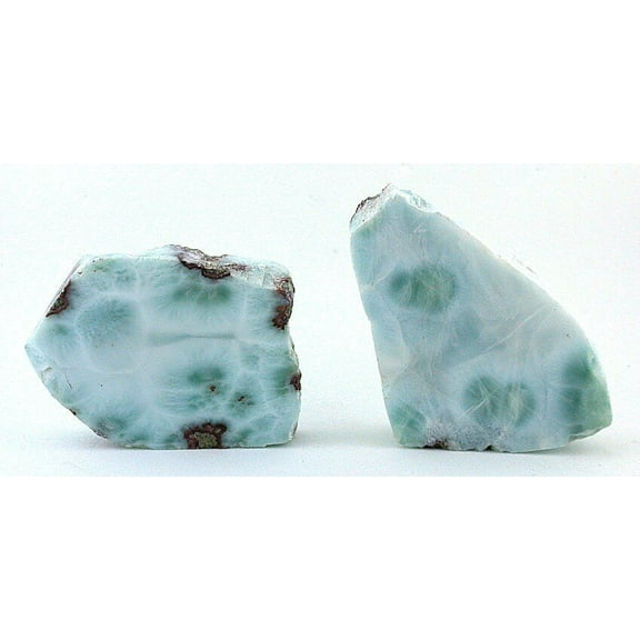 51.33 Grams 256.65 Carats Two Larimar  Cab Cabochon Gemstone Rough B22A36