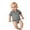a-Light Gray11633, variant on Baby Boys Jumpsuit Solid Color Short Sleeve Polo Romper With Collared Neckline Snap Closure For Infant Casual Daily Wear
