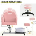 thumbnail image 4 of KIGOTY Pedicure Chair with Stool Massage Foot Bath, 360 Degree Swivel Foot Spa Chair, Hydraulic Pedicure Chair for Massage Shop, Pedicure Shop, Beauty Salons, Spa, Pink, 4 of 7