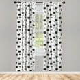 thumbnail image 3 of Ambesonne Pet Curtains, Cats in Outer Space, Pair of 28"x95", White Black, 3 of 5