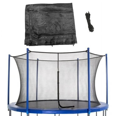 Machrus Upper Bounce Trampoline Safety Enclosure Net, Fits 13 FT Round Frame, Using 6 Poles (or 3 Arches) - Adjustable Straps- Net Only