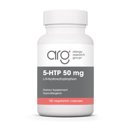 Allergy Research Group 5-HTP 50mg Supplement - Serotonin for Men & Women, Sleep Support, L-5-Hydroxytryptophan, Pure, Vegetarian Capsules - 150 Count