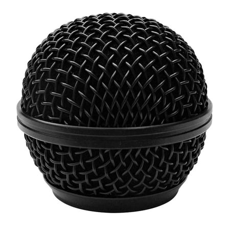 Seismic Audio Replacement Black Steel Mesh Microphone Grill Head - Fits Shure SM58 and Similar Black -