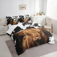 thumbnail image 4 of Castle Fairy Highland Cattle 7-Piece Twin Bedding Sets for Teenagers,Cow Print Bedding Comforter Set,Farmhouse Animal Breathable Sheet Sets,Luxury Bedroom Decor, 4 of 9