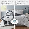 thumbnail image 3 of Mainstays All in One Reversible Comforter and Sheet set- 11 Piece, Queen, Black and White Floral, 3 of 13