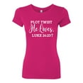 thumbnail image 2 of Wild Bobby, Plot Twist He Lives Luke 24:23 Inspirational/Christian Women Slim Fit Junior Tee, Raspberry, XX-Large, 2 of 5