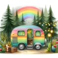 thumbnail image 2 of 5D DIY Taladro Camping Coche Arte Artesanía 30x30cm, 2 of 9