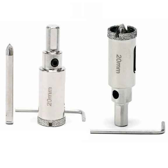 JINGLING 20mm Diamond Hole Saw 3/4 inch Tile Drill Bits with Center Pilot Bit Tools for Stone Glass Porcelain Pack of 2Pcs