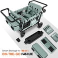 thumbnail image 3 of Sekey 4 Seater Stroller Wagon for Kids,Adjustable Push Handles, Removable Canopy, Snack Tray & Cooler, 3 of 11