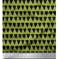 thumbnail image 1 of Soimoi Green Rayon Fabric Triangle Geometric Print Fabric by Yard 42 Inch Wide, 1 of 3