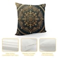 thumbnail image 4 of Orinice  Mandala Throw Pillow Cushion Cover, Ethnic Asian Flora Meditation Cosmos Universe Themed Circles Artwork, Decorative Square Accent Pillow Case,  White, 4 of 5