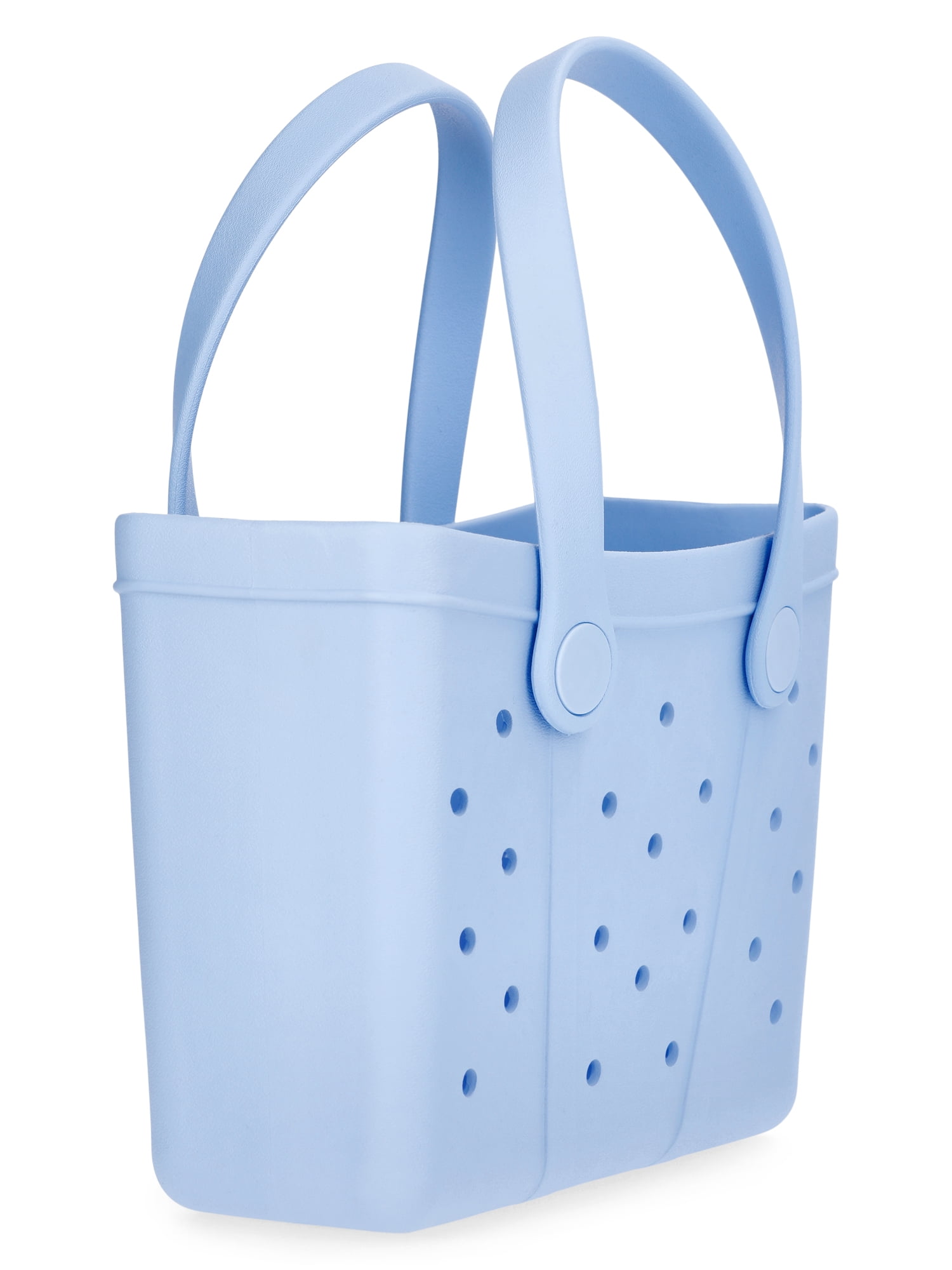 Time and Tru Women's Lightweight Mini Beach Tote Bag, Light Blue
