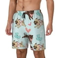 thumbnail image 1 of Balery Cute Pug Dogs Bañador para hombre, shorts de playa de secado rápido con entrepierna y forro de compresión-X-Large, 1 of 6