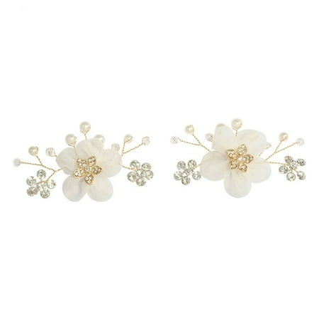 

1Pair Bridal Shoe Buckles Flower Pattern Shoe Buckles Wedding Shoe Accessories