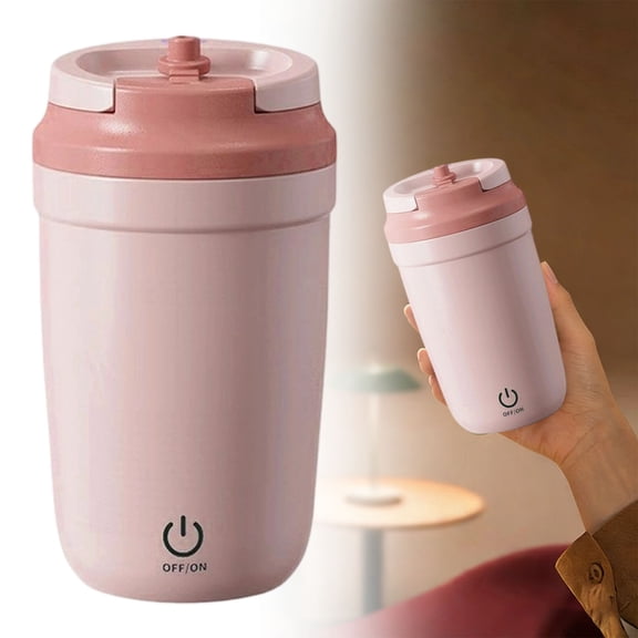 Automatic Magnetic Stirring Coffee Mug, 2026 Upgraded Rechargeable Stainless Steel Mug for Home, Portable Coffee Mug for Office, Self Stirring Mug for Travel (Pink)