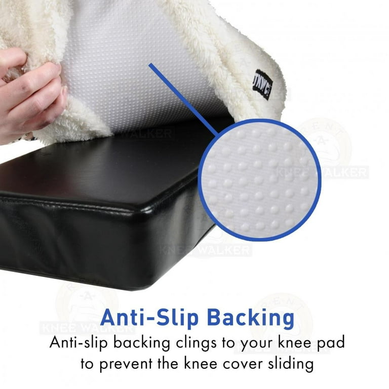 Knee Scooter Memory Foam by Tkwc Inc - Two inch Thick Memory Foam Knee Pad and Cover - Fits Most Knee Walker Models