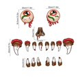thumbnail image 1 of Fiudx Pegatinas Decorativas Para La Cara De Halloween, Puerta De Garaje Al Aire Libre, Arco, Decoración De Ventana De Coche Con Ojos, Colmillos, Fosas Nasales, Decoración Para Accesorios De Halloween, 1 of 1