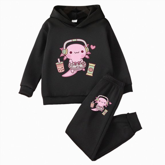REgarm Kids & Toddler Girls Fall Winter Clothes Outfits Funny Letter Print 2T 3T 4T 5T 6T 7T Girls Hoodie Sweatshirt Pant Set