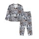 thumbnail image 1 of Balery Cute Dog Faces Conjunto de Pijama con Estampado para Mujer, Conjunto de Dos Piezas con Manga Larga, Ropa de Dormir Suave con Bolsillos, Pijamas Cómodos-Large, 1 of 7