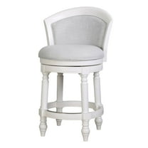 New Ridge Home Goods 26" Wood Barrel-Back Counter-Height Bar Stool with Swivel