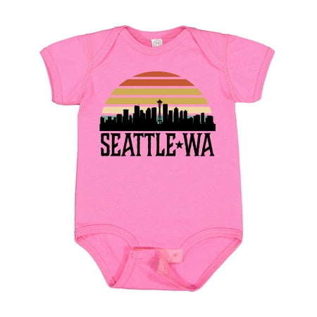 

Inktastic Seattle Washington Skyline Sunset Gift Baby Boy or Baby Girl Bodysuit