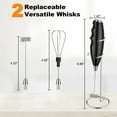 thumbnail image 3 of AGCAN Handheld Milk Frother, Milk Frother Wand Drink Mixer, Frother with stand, Battery Operated Electric Whisk Foam Maker, Perfect for Hot Chocolate, Cappuccinos, Lattes, Black, 3 of 8