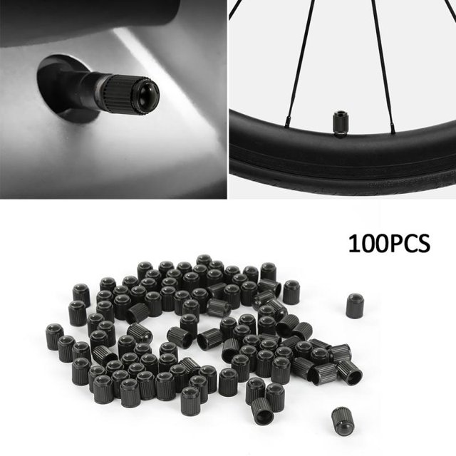 100pcs Tyre Valve Dust Caps Valve Dustproof Durable Stem Covers Plastic Tire Caps Universal For Car Bike Truck Motorcycle100pcsRussian Federation He Qiyong unisex