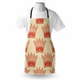 thumbnail image 3 of Queen Apron Crowns Pattern in Red Vintage Design Coronation Imperial Kingdom Nobility Theme, Unisex Kitchen Bib Apron with Adjustable Neck for Cooking Baking Gardening, Pale Brown Red, by Ambesonne, 3 of 3
