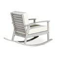 thumbnail image 3 of Rocking Chair, Eucalyptus Wood, Burgundy Cushions, Fadeproof Driftwood Gray Construction,, 3 of 4