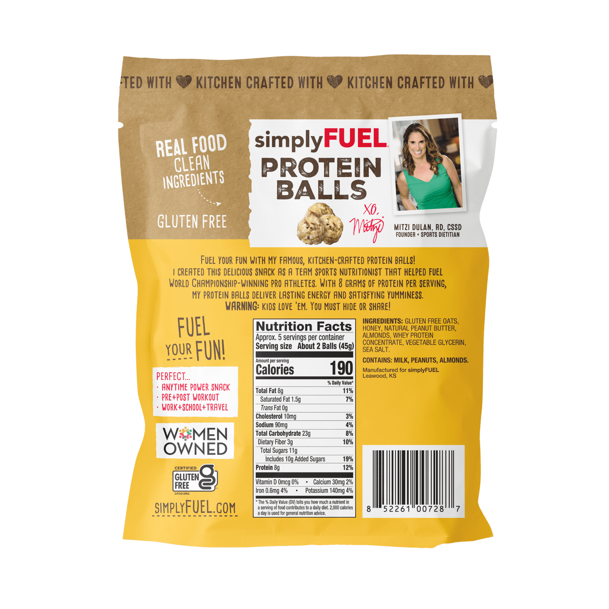 simplyFUEL Protein Balls, Peanut Butter Honey Almond, 8oz