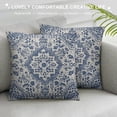 thumbnail image 3 of ONETECH Navy Blue Gray Boho Pillow Covers Ethnic Bohemian Carpet Decorative Pillow Cases Farmhouse Rustic Vintage Rug Pillowcase Home Decor for Cushion Room Couch Patio Sofa Porch Outdoor, 3 of 5