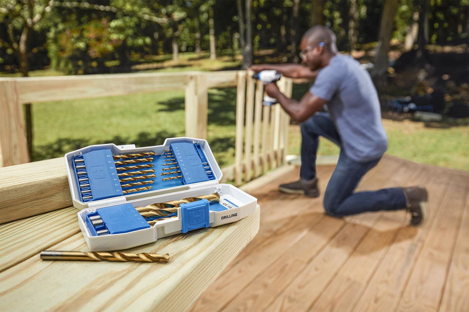 Jeu de forets en titane HART 21 pièces avec étui de rangement protecteur