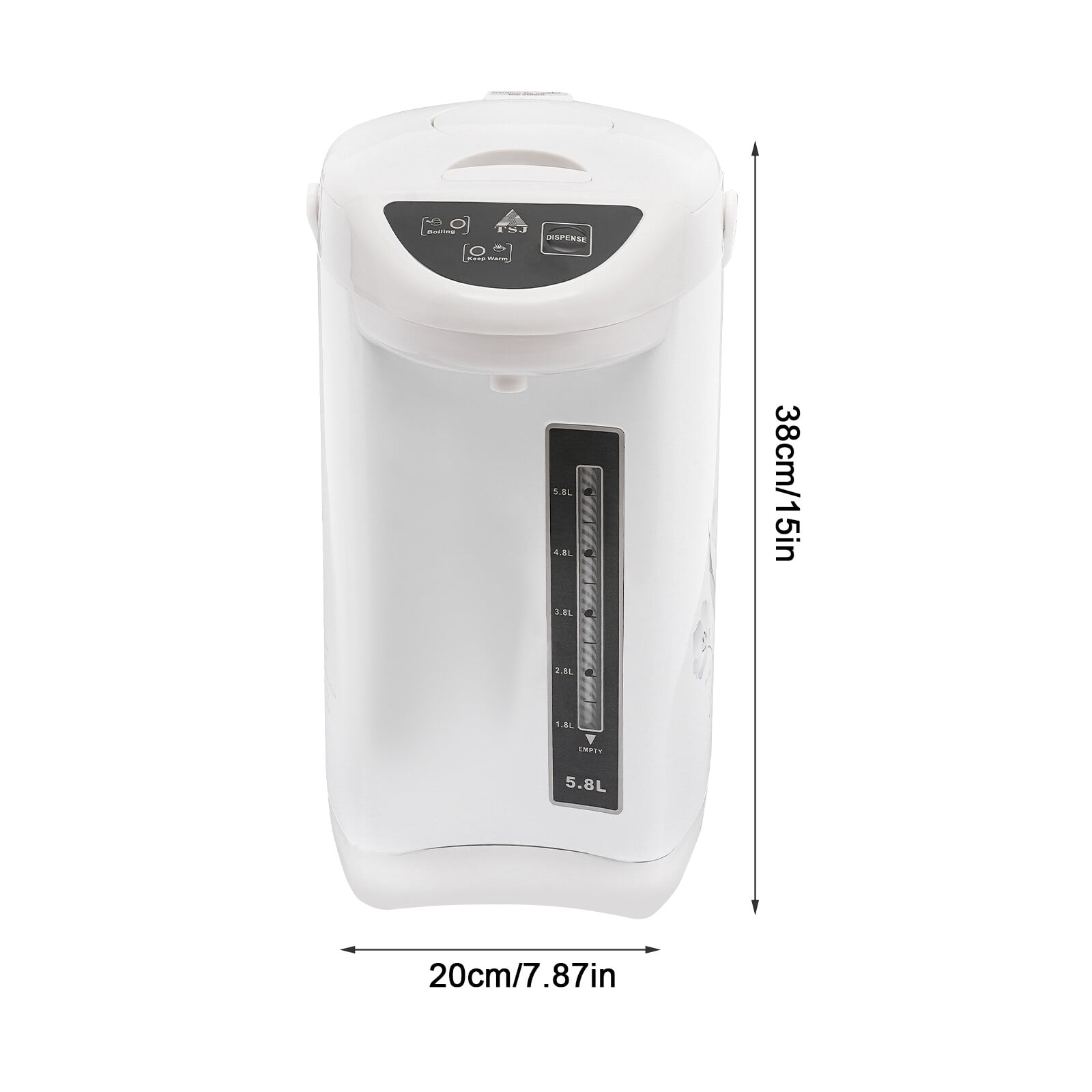4L Water Boiler & Warmer, 304 Stainless Steel Removable Water Tank, Electric Kettle 110V 750W 7.87*15in Used in Dining Rooms, Living Rooms, Kitchens