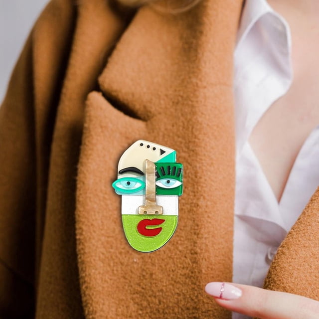 Broche de acrílico, broches de dibujos animados, joyería de , broches de cara para mochilas, sombreros, ropa, bolsos Verde Salvador Broches de acrílico