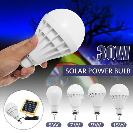 Portable LED Solar Panel USB Powered Bulb Emergency Lamps Lighting for Hiking Fishing Camping Tent Emergency Use