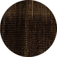 thumbnail image 1 of Ahgly Company Indoor Round Abstract Orange Modern Area Rugs, 4' Round, 1 of 4