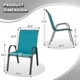 thumbnail image 2 of YEXJ Patio Dining Chairs Set of 4, Outdoor High Stacking Chairs for All Weather, Breathable Seat Fabric and Alloy Steel Frame for Backyard, Porch, Garden-4-Sky Blue, 2 of 10