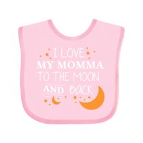 Inktastic I Love My Momma to the Moon and Back Boys or Girls Baby Bib