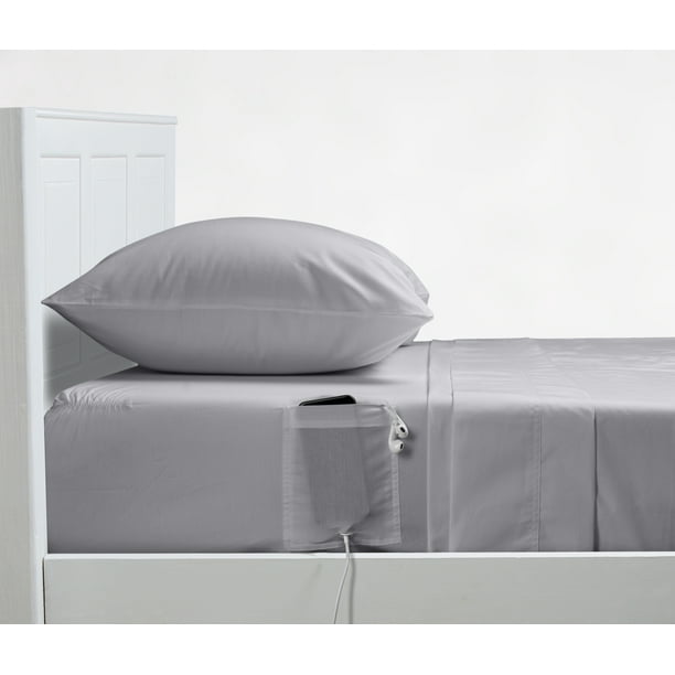 Distinct Dorm 200ThreadCount Sheet Set with Cell Phone Pockets