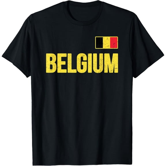 men and women can wear,Belgium T-shirt Belgian Flag Belgie Souvenir Love Gift T-Shirt