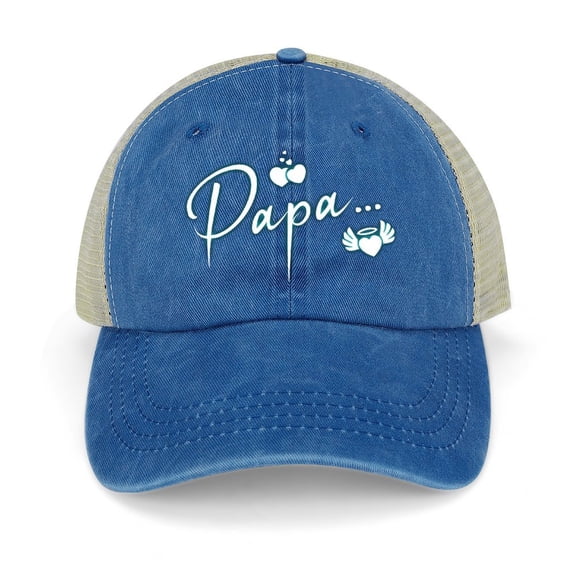 Papa Dark Blue Baseball Cap for Men Women, Adjustable Snapback Hats Trucker Hat
