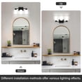thumbnail image 4 of Lámpara de baño FonmYim de 3 luces en negro para tocador, 4 of 7