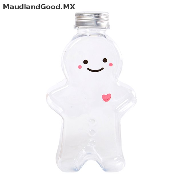 MaudlandGood 500ML Gingerbread Man Bottle Bear Shape Plastic Drink Cup Decoraciones Navideñas mx