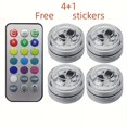thumbnail image 1 of HLONK Wireless Adhesive LED Car Interior Ambient Light Remote Control Decoration Auto Roof Foot Atmosphere RGB Submersible Fish Tank Lamp Battery Colorful, 1 of 7