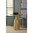 thumbnail image 2 of Ixia Round Solid Mango Wood Accent Side Table Natural, 2 of 5