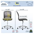 thumbnail image 2 of Serta at Home Essentials Faux Leather Office Chair in Gray, 2 of 11