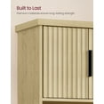 thumbnail image 4 of VASAGLE MAXE Collection - Bathroom Cabinet Wall Mounted, Over Toilet Hanging Cabinet with Adjustable Shelf, Towel Bar, Fluted Doors, 7.9 x 23.6 x 28.7 Inches, Transitional, Oak Beige, 4 of 5