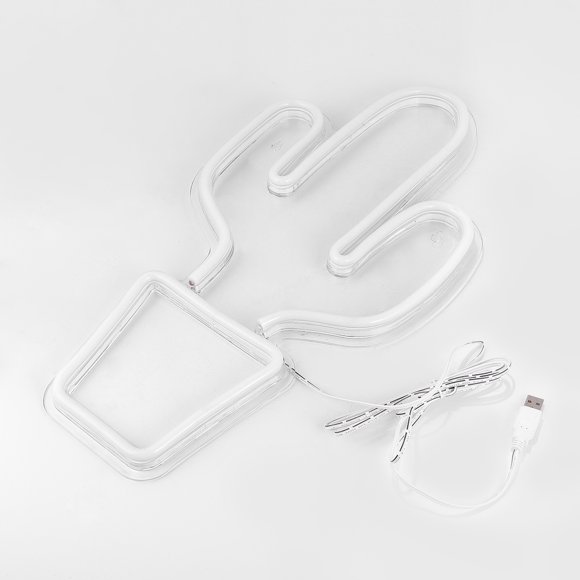 Minkissy Lot de 1 Lumières Néon Cactus pour Chambre Style Décoratif Moderne Adapté aux Salles de Jeux et Bars