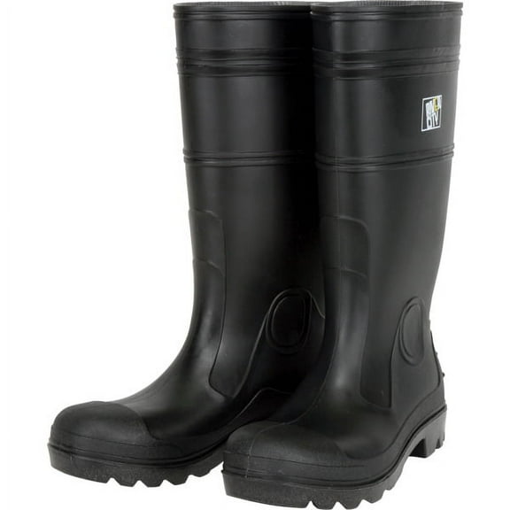 MCR Safety 14" PVC Boots, Steel Toe, Size 14, Black (1 Unit)